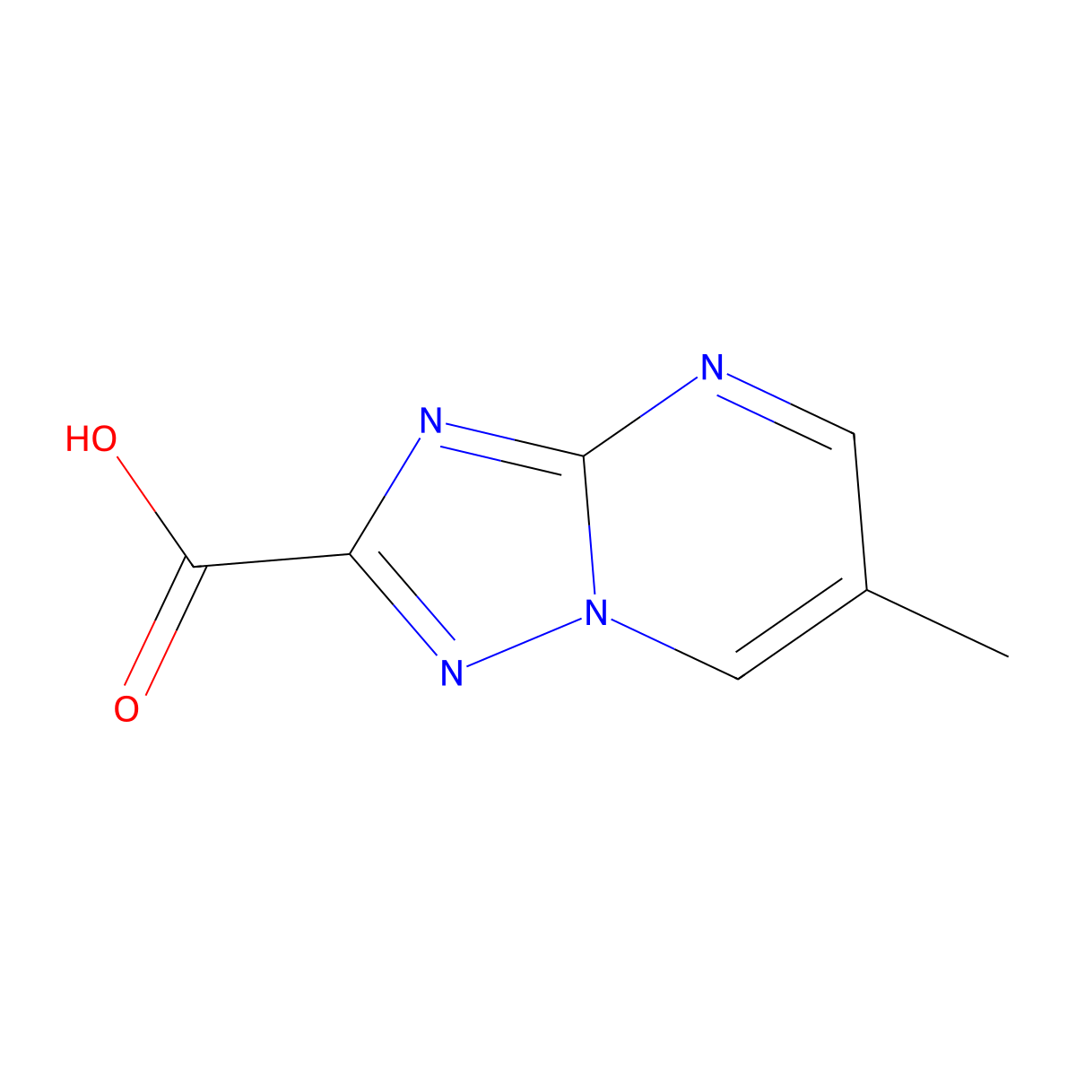 6-Methyl-[1,2,4]triazolo[1,5-a]pyrimidine-2-carboxylic acid molecular structure, CAS 1018144-12-1