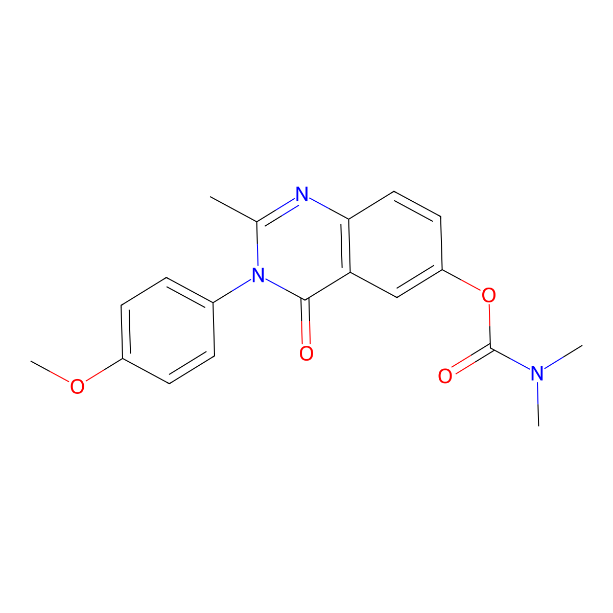 3-(4-Methoxyphenyl)-2-methyl-4-oxo-3,4-dihydroquinazolin-6-yl dimethylcarbamate molecular structure, CAS 1018148-96-3