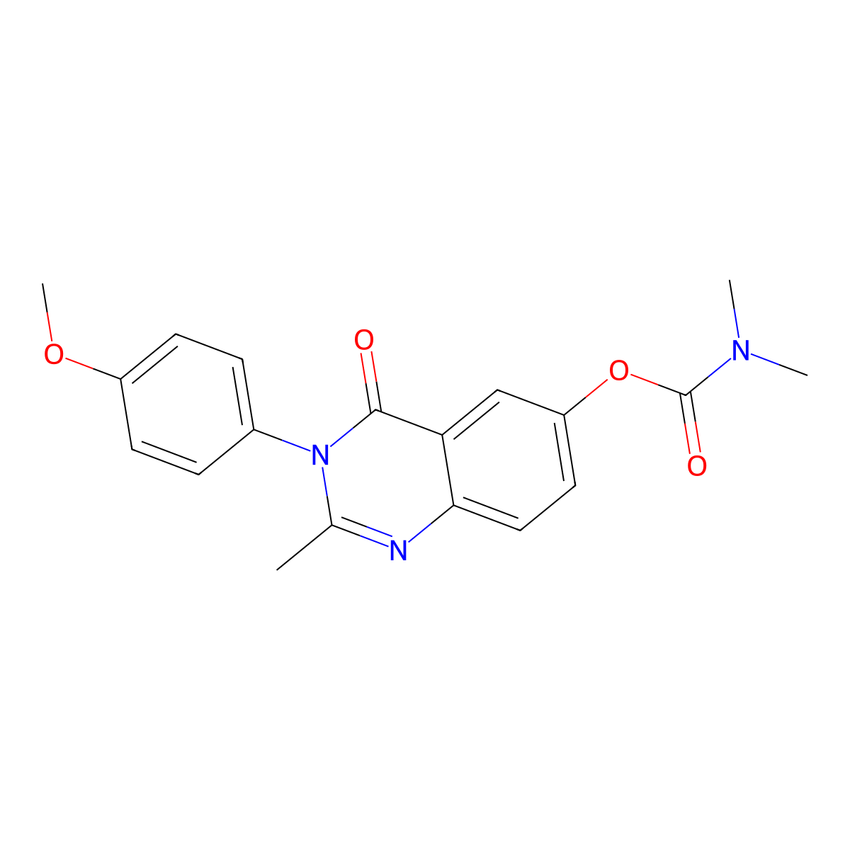 3-(4-Methoxyphenyl)-2-methyl-4-oxo-3,4-dihydroquinazolin-6-yl dimethylcarbamate molecular structure, CAS 1018148-96-3