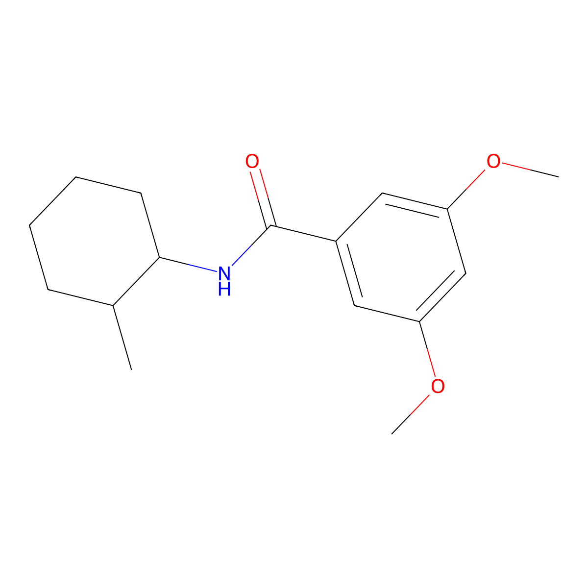 3,5-Dimethoxy-N-(2-methylcyclohexyl)benzamide molecular structure, CAS 1018153-35-9