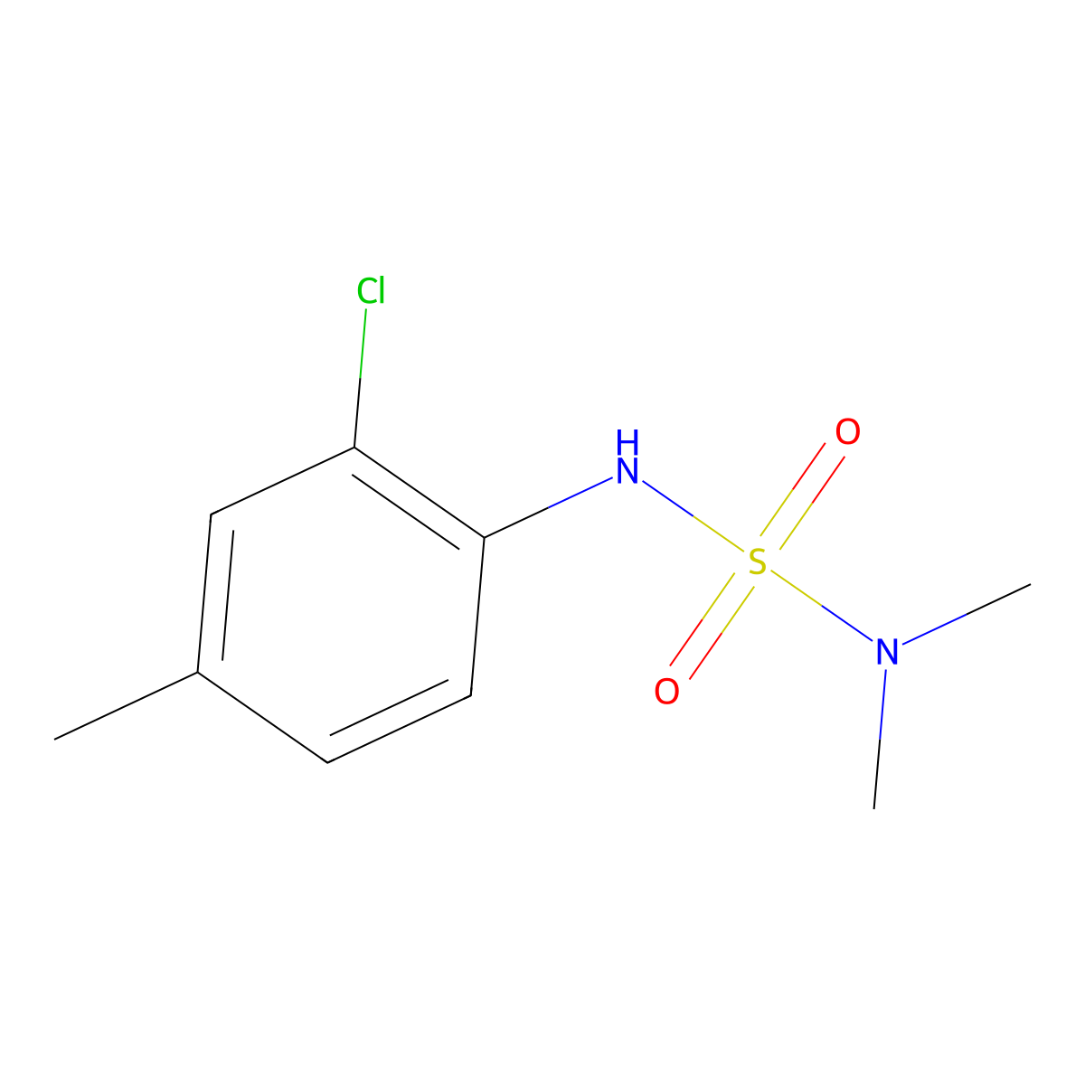 [(2-Chloro-4-methylphenyl)sulfamoyl]dimethylamine molecular structure, CAS 1018154-46-5