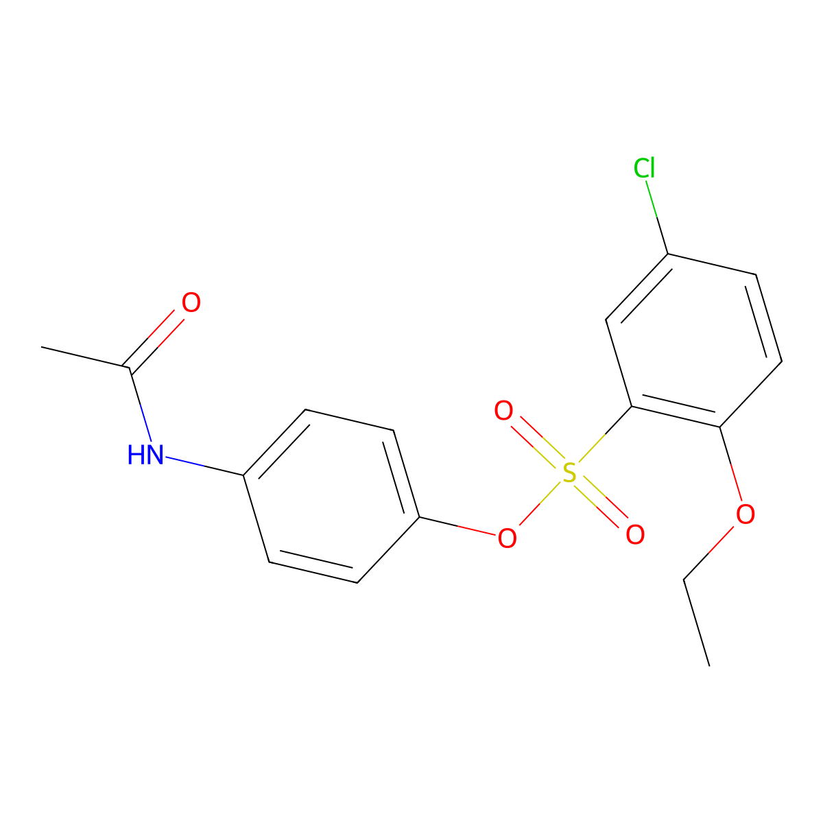 4-(Acetylamino)phenyl 5-chloro-2-ethoxybenzenesulfonate molecular structure, CAS 1018157-05-5