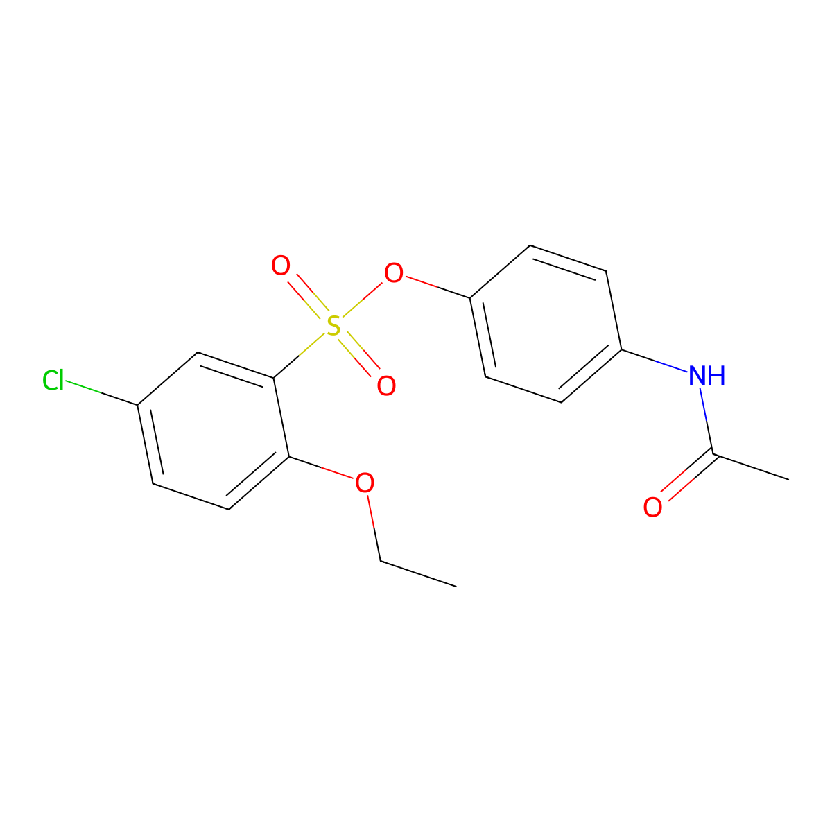 4-(Acetylamino)phenyl 5-chloro-2-ethoxybenzenesulfonate molecular structure, CAS 1018157-05-5