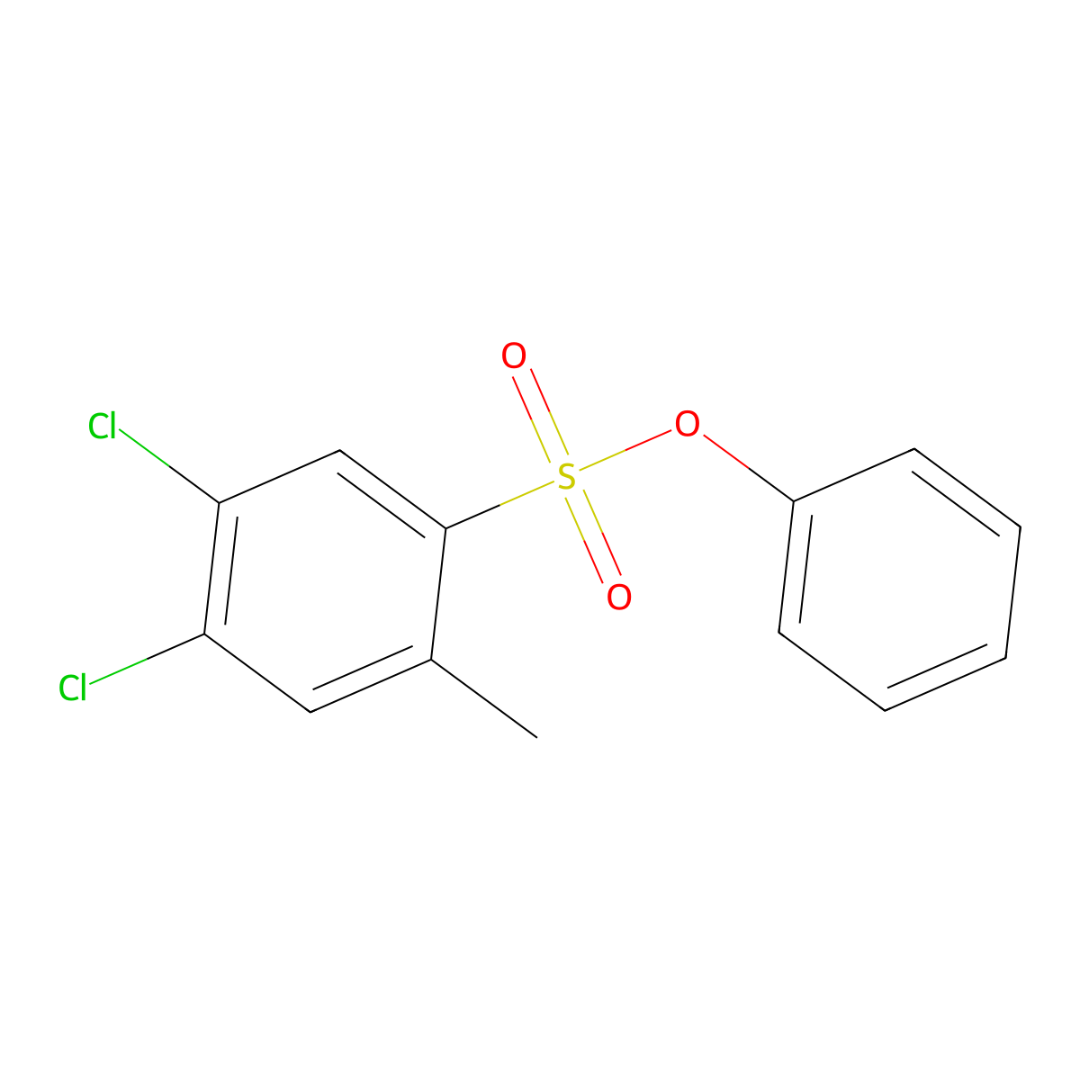 Phenyl 4,5-dichloro-2-methylbenzenesulfonate molecular structure, CAS 1018157-54-4