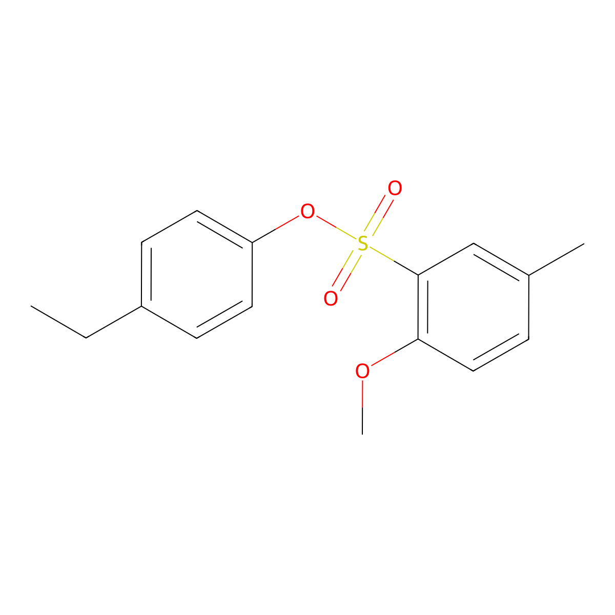 4-Ethylphenyl 2-methoxy-5-methylbenzene-1-sulfonate molecular structure, CAS 1018157-83-9
