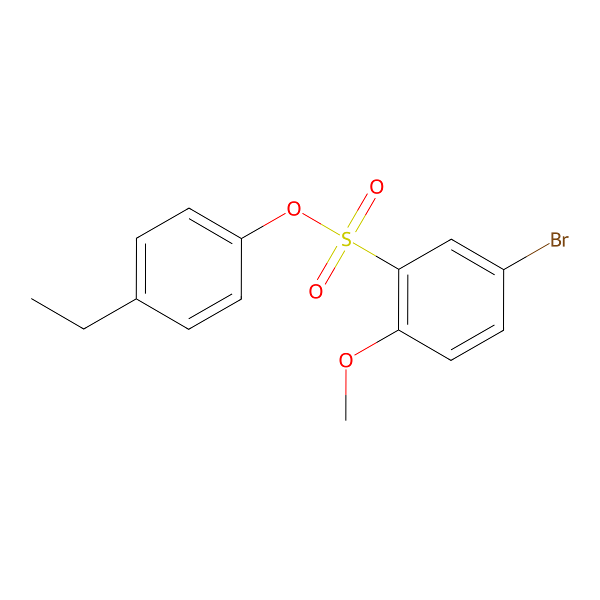 4-Ethylphenyl 5-bromo-2-methoxybenzenesulfonate molecular structure, CAS 1018157-86-2