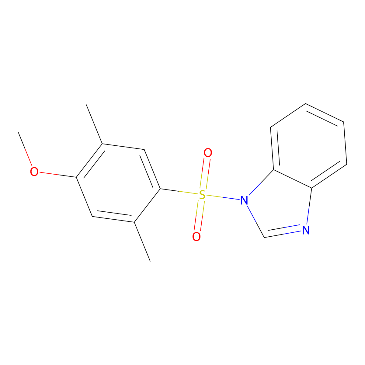 1-(4-methoxy-2,5-dimethylbenzenesulfonyl)-1H-1,3-benzodiazole molecular structure, CAS 1018158-55-8