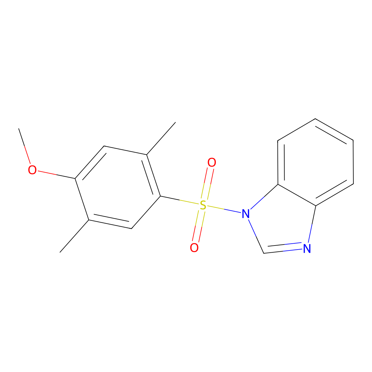 1-(4-methoxy-2,5-dimethylbenzenesulfonyl)-1H-1,3-benzodiazole molecular structure, CAS 1018158-55-8