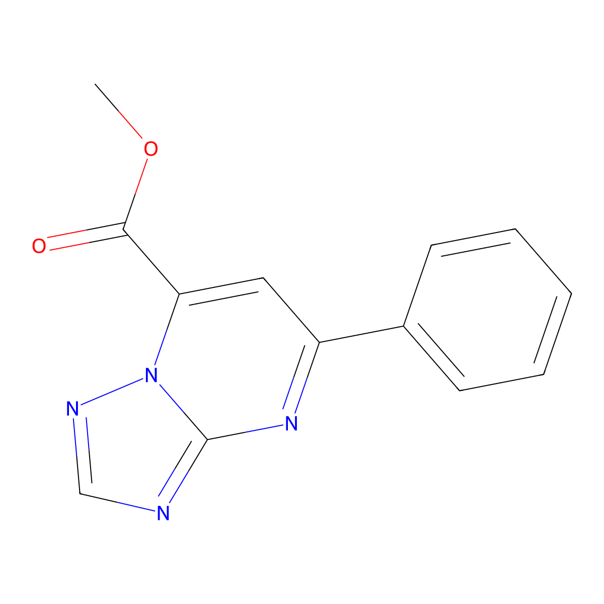 Methyl 5-phenyl-[1,2,4]triazolo[1,5-a]pyrimidine-7-carboxylate molecular structure, CAS 1018162-83-8
