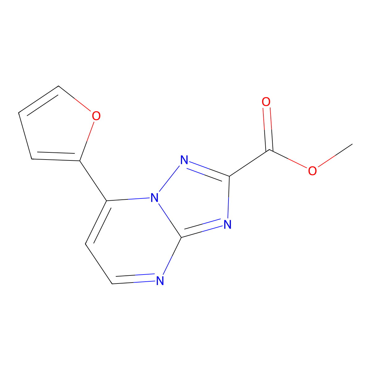 Methyl 7-(furan-2-yl)-[1,2,4]triazolo[1,5-a]pyrimidine-2-carboxylate molecular structure, CAS 1018162-96-3