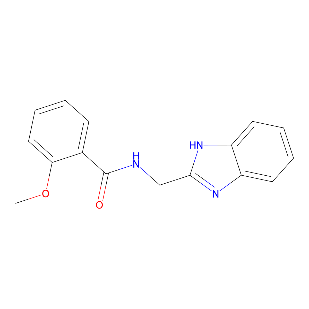 N-(1H-benzimidazol-2-ylmethyl)-2-methoxybenzamide molecular structure, CAS 1018163-29-5