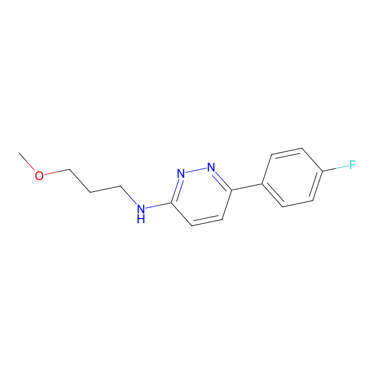[6-(4-Fluorophenyl)pyridazin-3-yl](3-methoxypropyl)amine molecular structure, CAS 1018164-44-7
