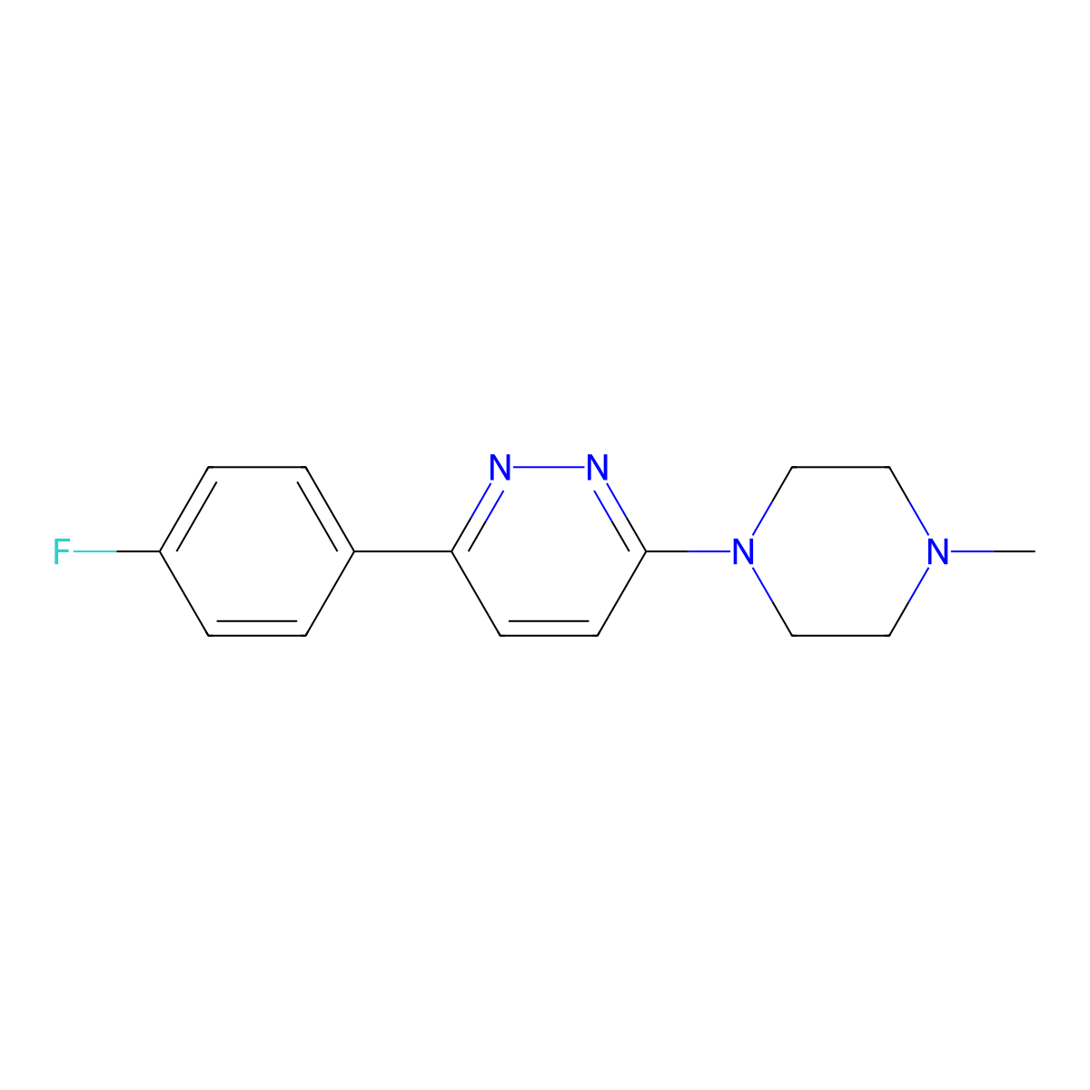 3-(4-Fluorophenyl)-6-(4-methylpiperazin-1-yl)pyridazine molecular structure, CAS 1018165-72-4