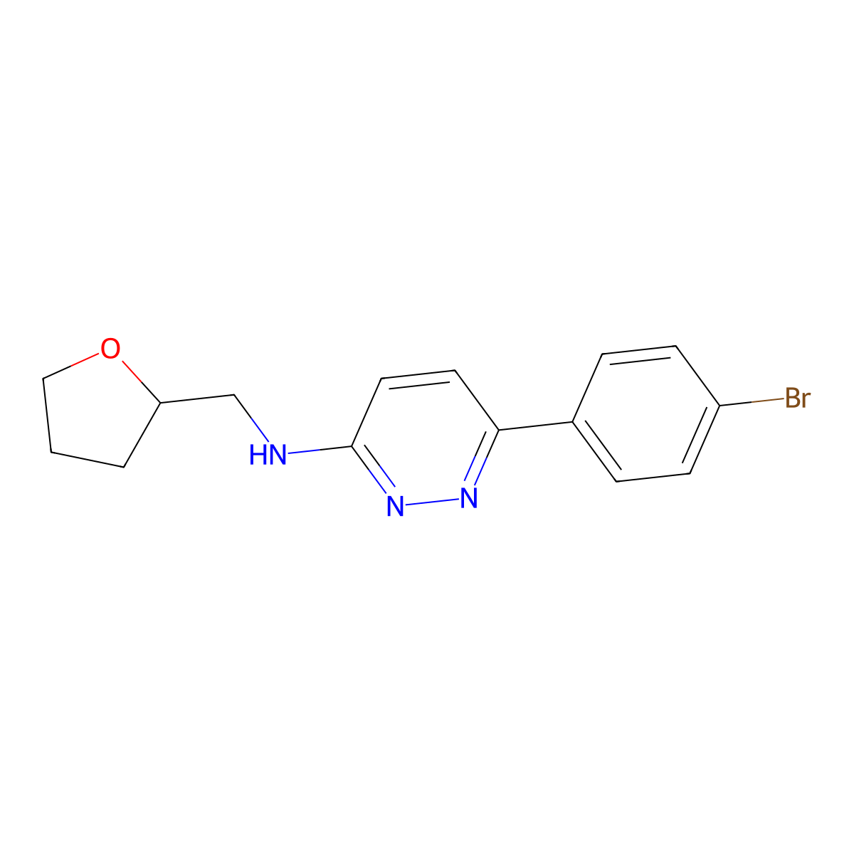 [6-(4-Bromophenyl)pyridazin-3-yl](oxolan-2-ylmethyl)amine molecular structure, CAS 1018166-04-5
