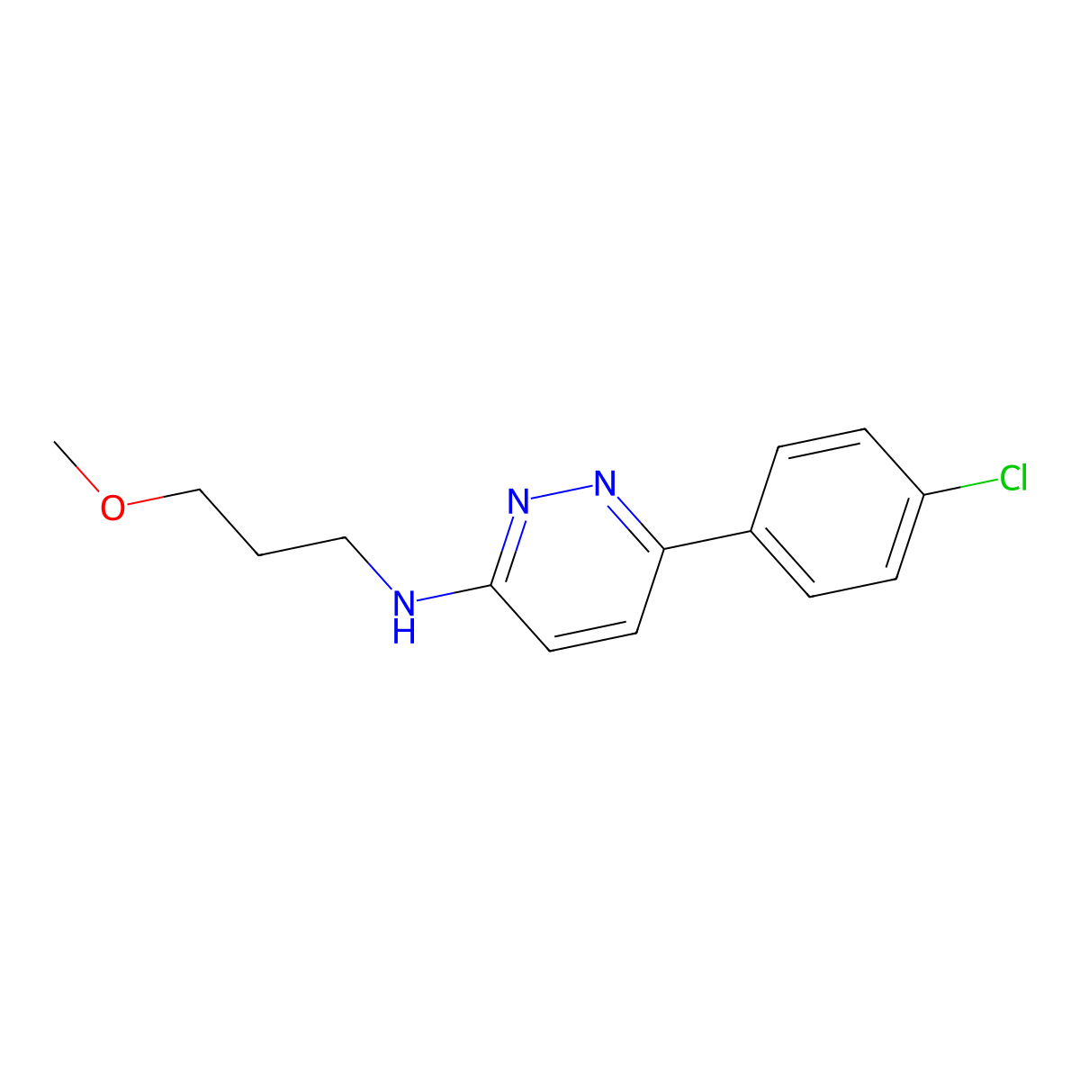 [6-(4-Chlorophenyl)pyridazin-3-yl](3-methoxypropyl)amine molecular structure, CAS 1018166-20-5