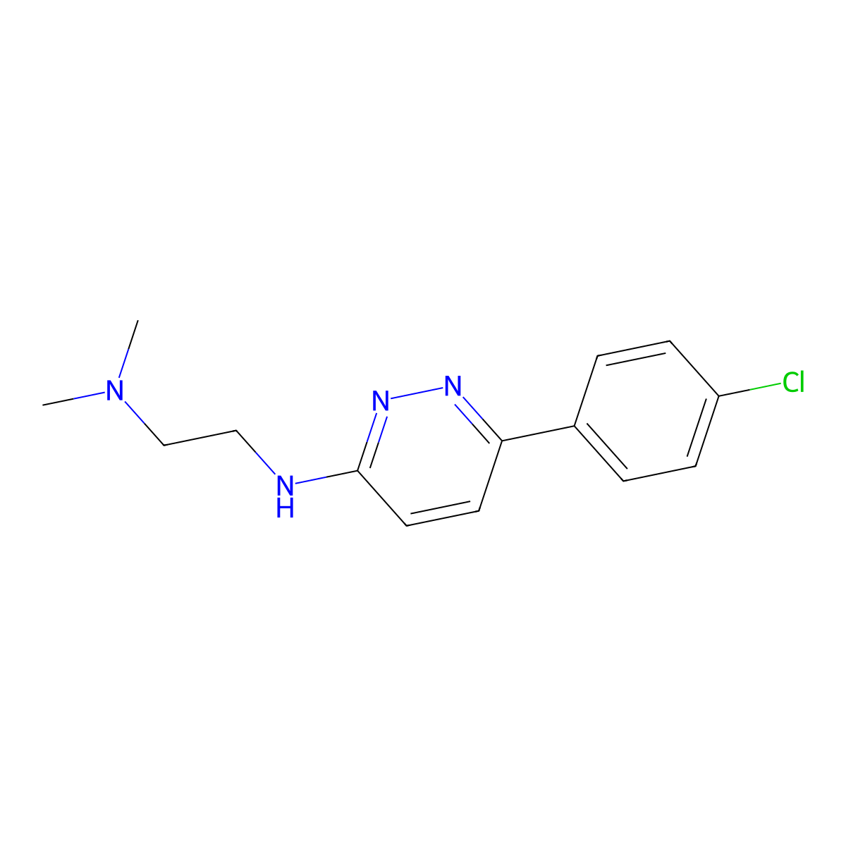 N'-[6-(4-chlorophenyl)pyridazin-3-yl]-N,N-dimethylethane-1,2-diamine molecular structure, CAS 1018166-93-2