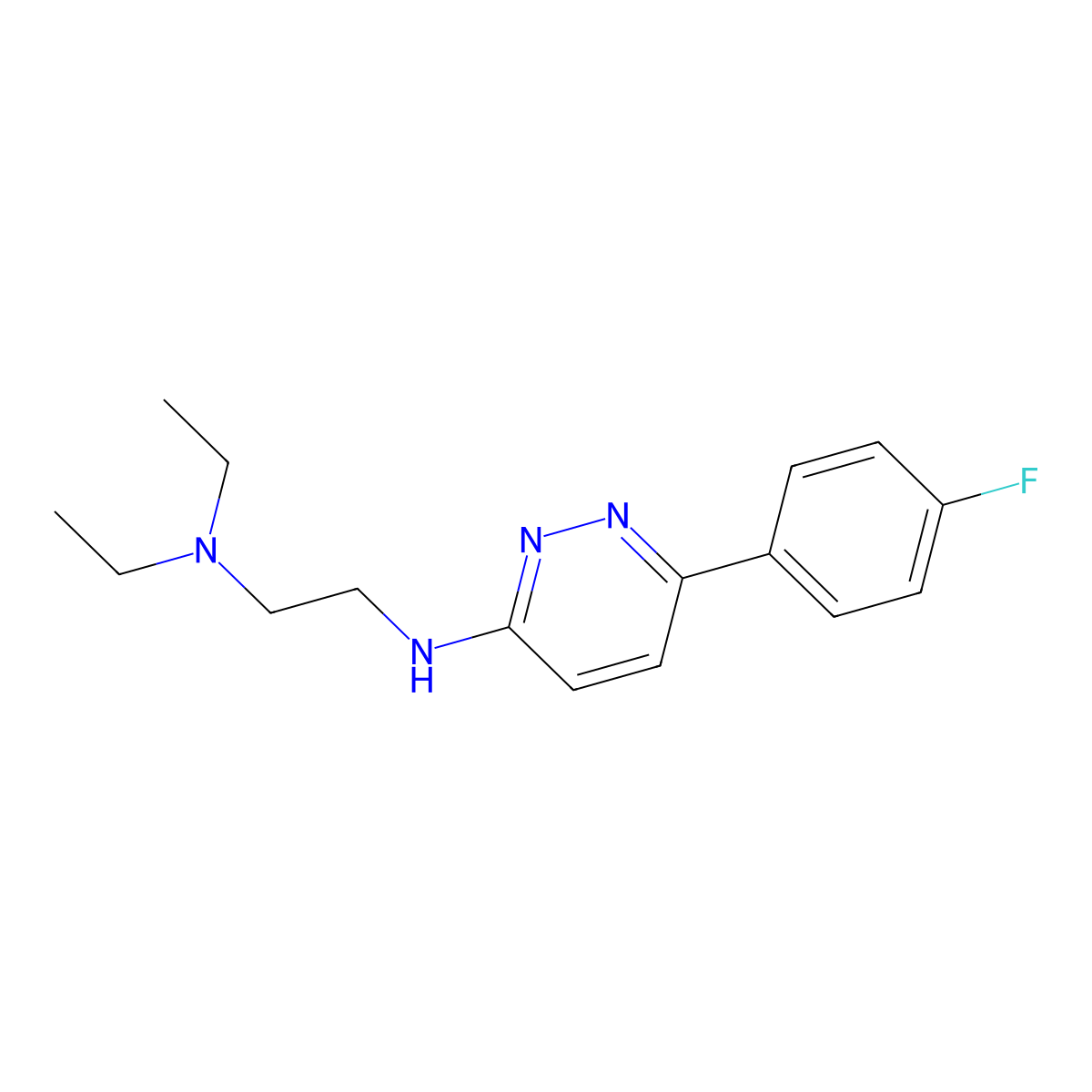 N,N-diethyl-N'-[6-(4-fluorophenyl)pyridazin-3-yl]ethane-1,2-diamine molecular structure, CAS 1018166-97-6