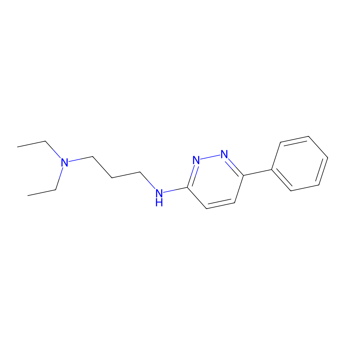 Diethyl{3-[(6-phenylpyridazin-3-yl)amino]propyl}amine molecular structure, CAS 1018167-79-7