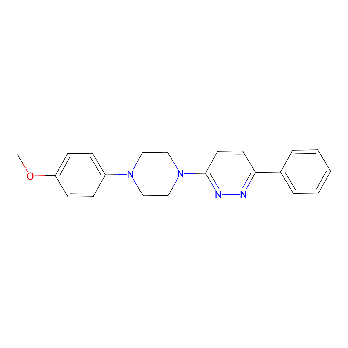 3-[4-(4-Methoxyphenyl)piperazin-1-yl]-6-phenylpyridazine molecular structure, CAS 1018167-84-4