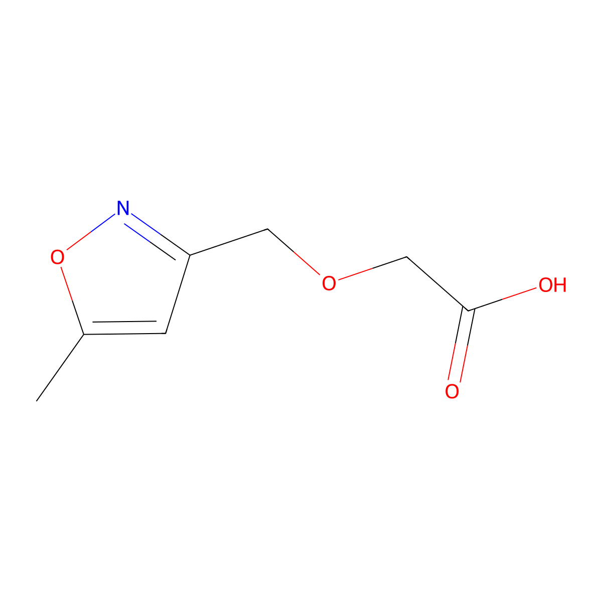 2-[(5-Methyl-1,2-oxazol-3-yl)methoxy]acetic acid molecular structure, CAS 1018168-48-3
