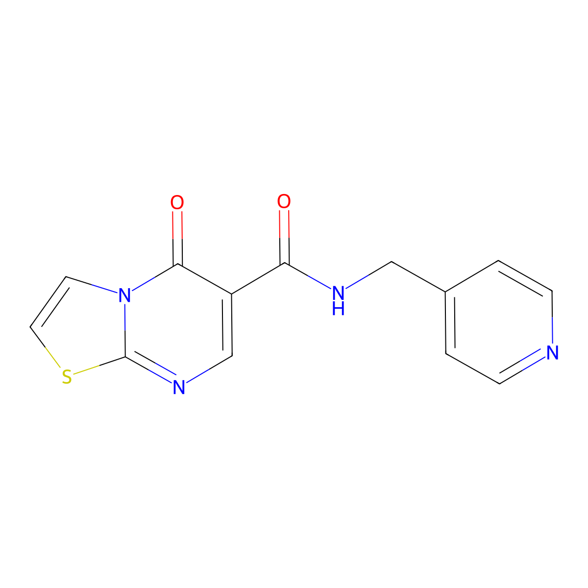 5-oxo-N-(pyridin-4-ylmethyl)-5H-[1,3]thiazolo[3,2-a]pyrimidine-6-carboxamide molecular structure, CAS 1018183-86-2