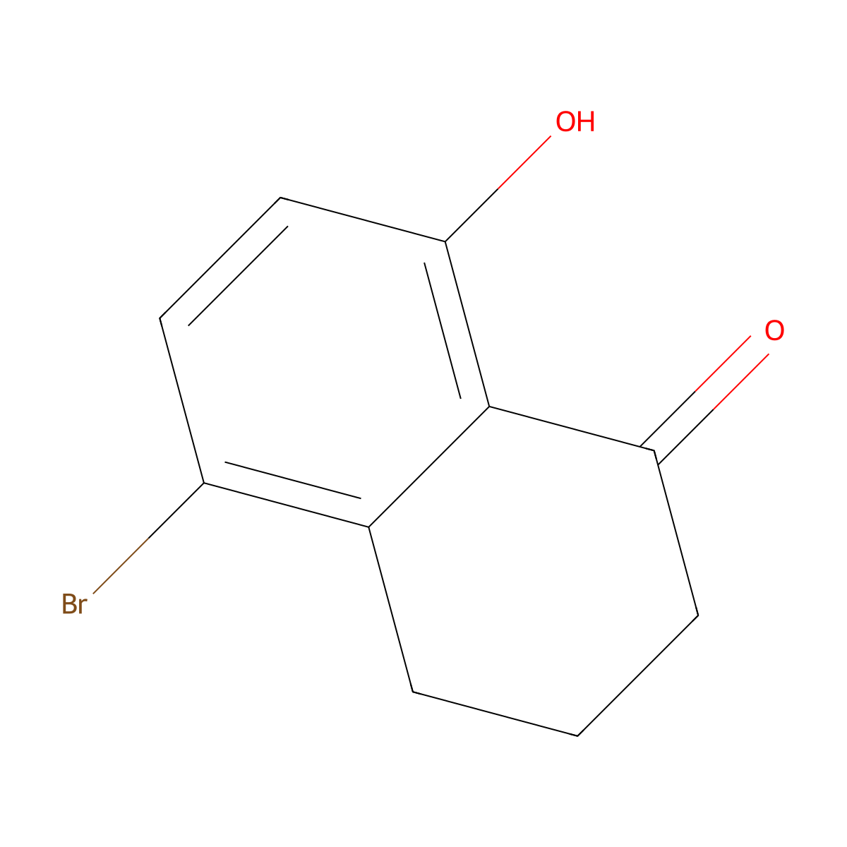 5-Bromo-8-hydroxy-3,4-dihydronaphthalen-1(2H)-one molecular structure, CAS 101819-51-6