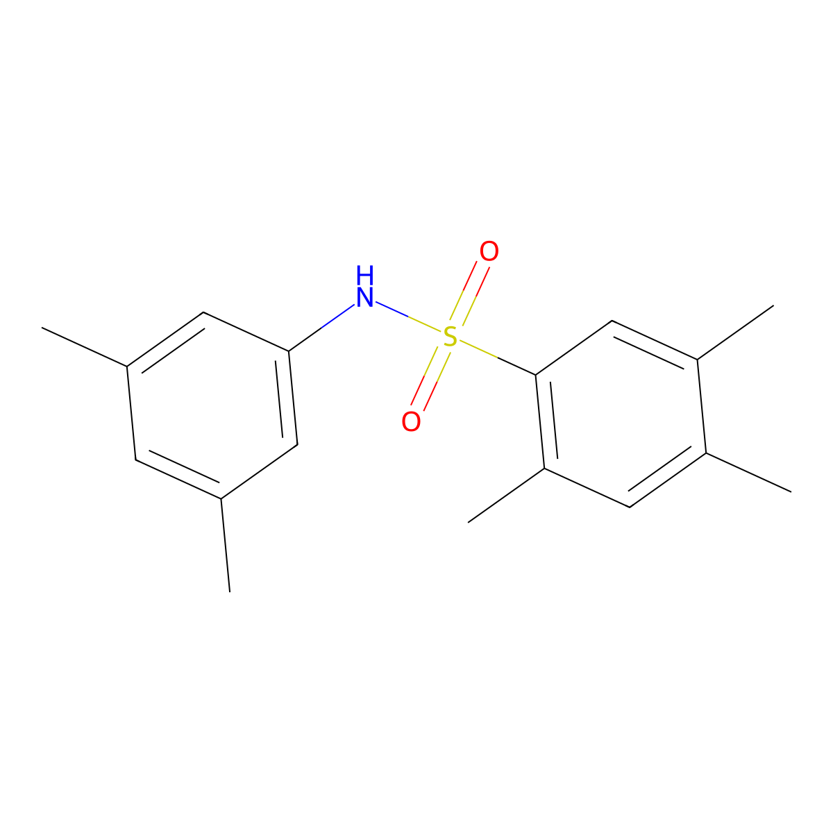 N-(3,5-dimethylphenyl)-2,4,5-trimethylbenzene-1-sulfonamide molecular structure, CAS 1018191-25-7