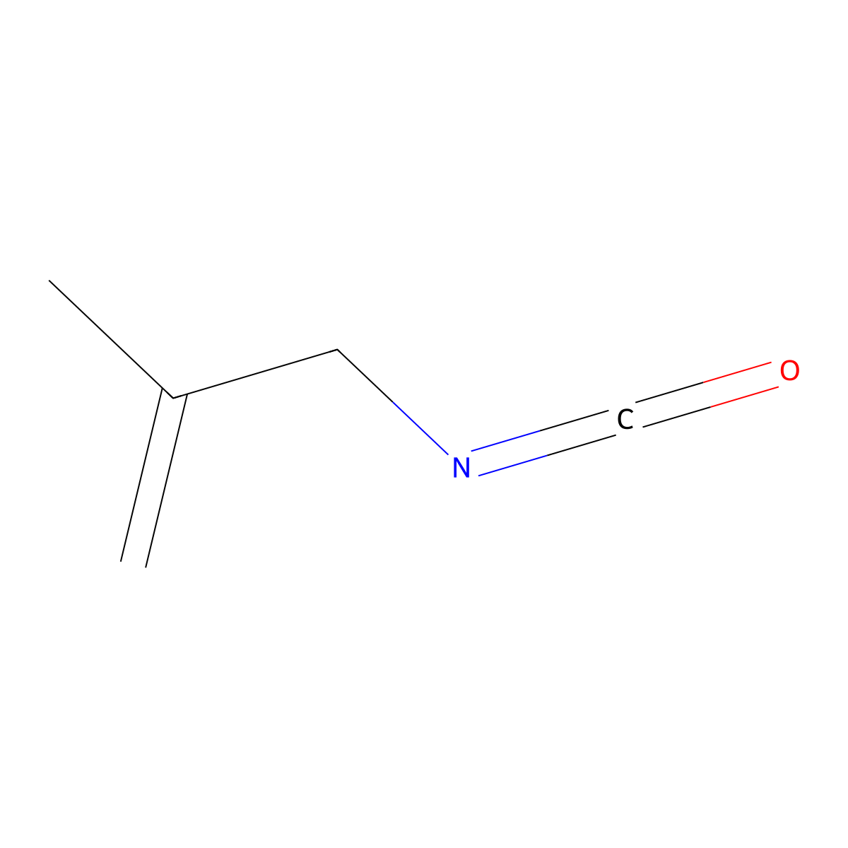3-Isocyanato-2-methylprop-1-ene molecular structure, CAS 10182-00-0
