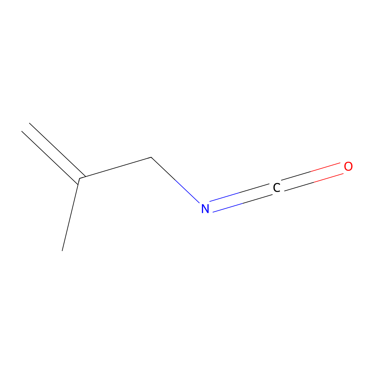 3-Isocyanato-2-methylprop-1-ene molecular structure, CAS 10182-00-0