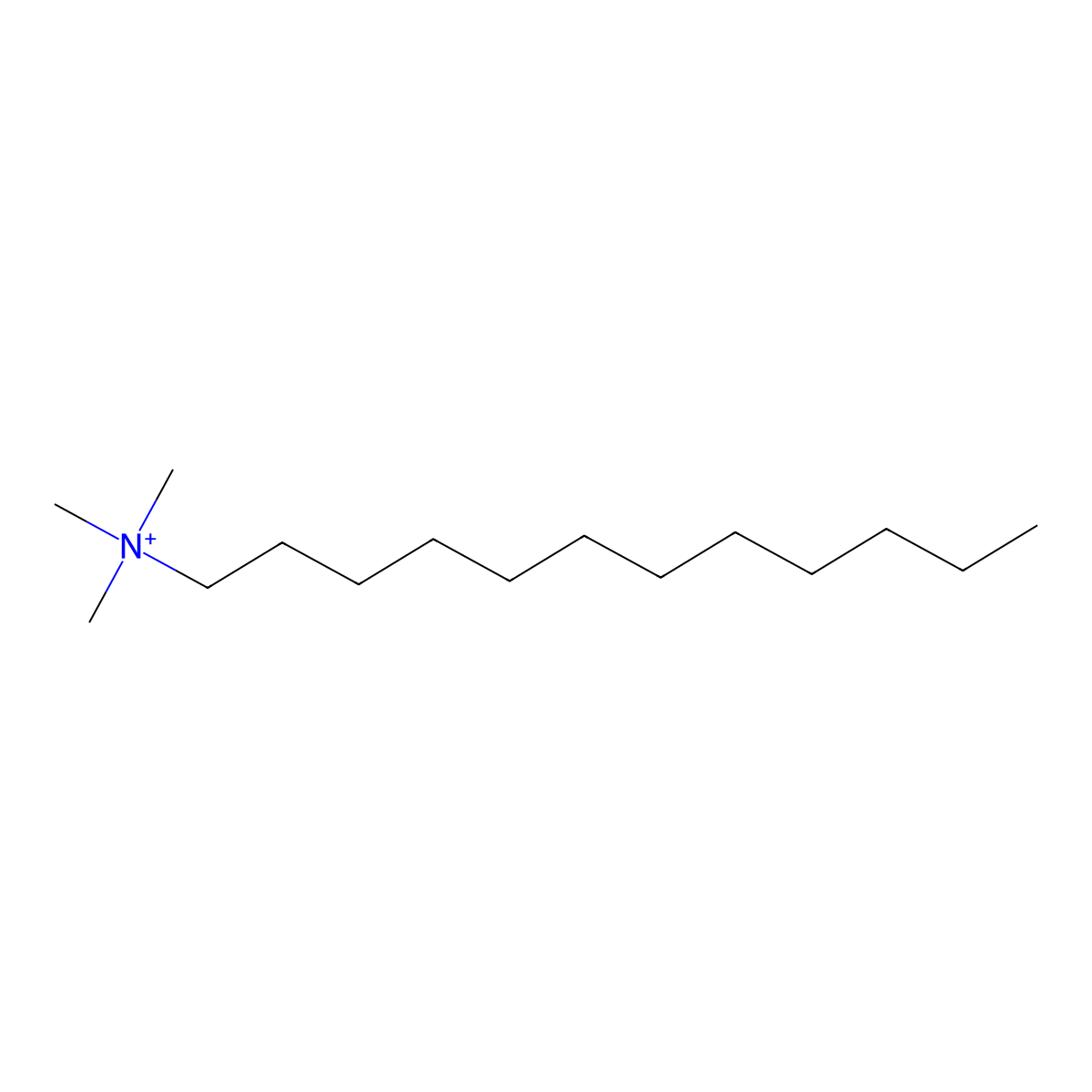 Dodecyltrimethylammonium molecular structure, CAS 10182-91-9