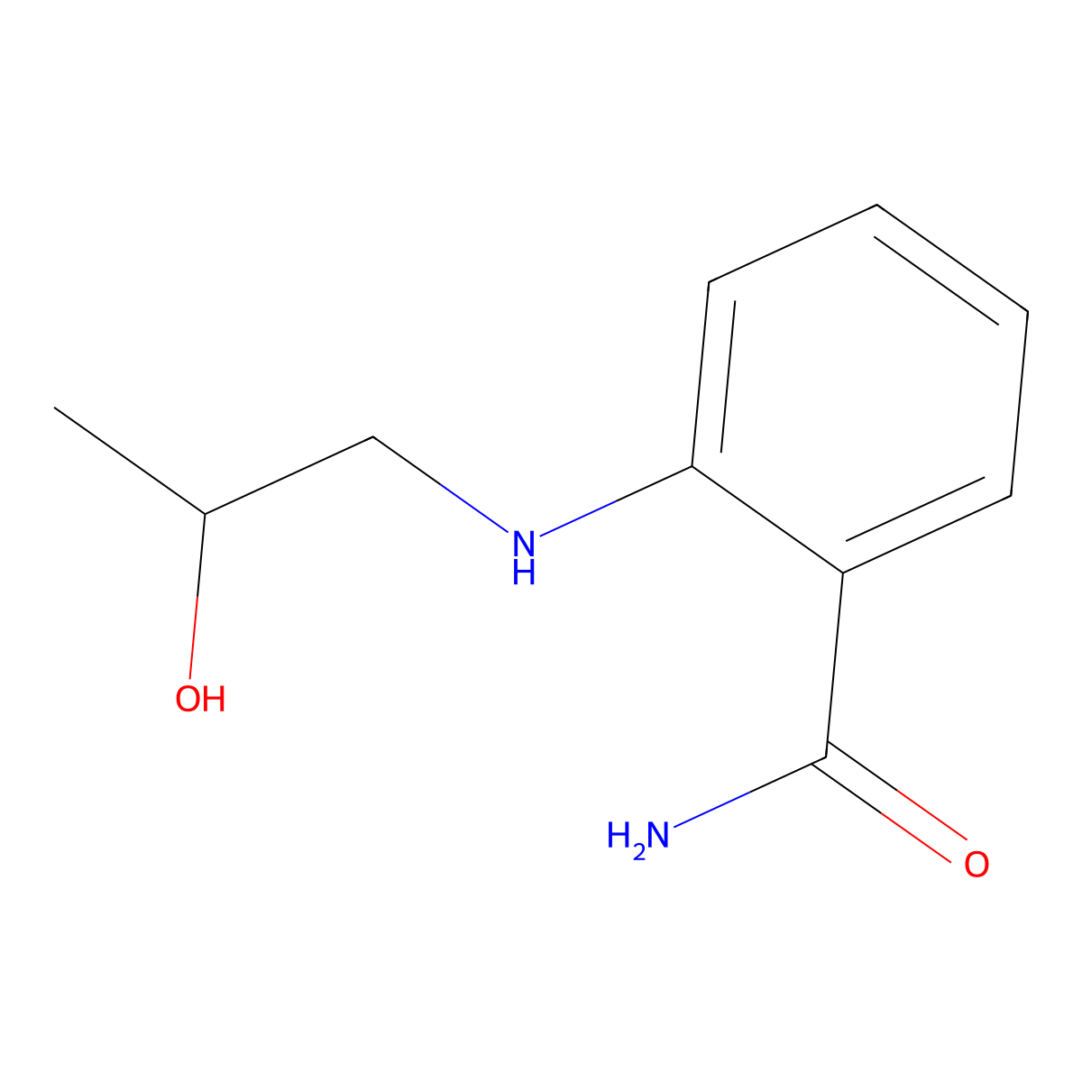 Benzamide, 2-((2-hydroxypropyl)amino)- molecular structure, CAS 101820-63-7