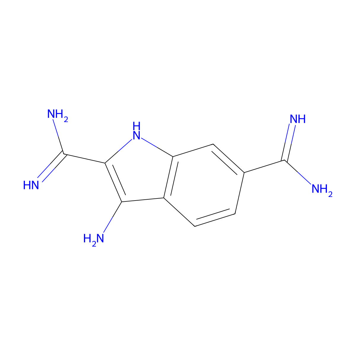 3-Amino-2,6-diamidino-indole molecular structure, CAS 101821-43-6