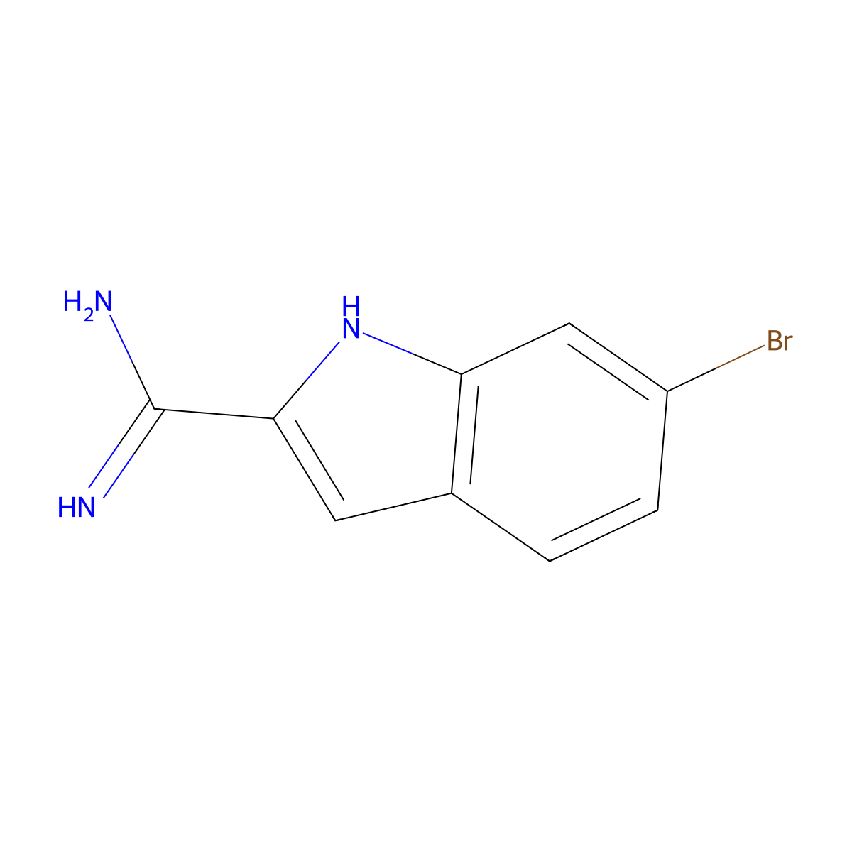 6-Bromo-2-amidino-indole molecular structure, CAS 101821-44-7