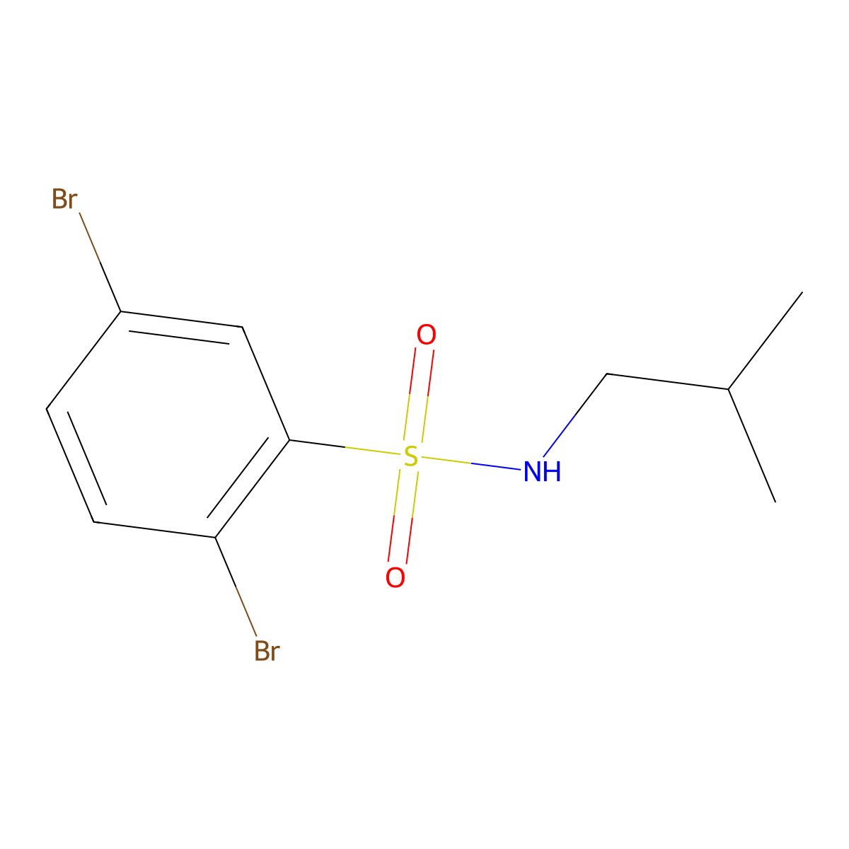 [(2,5-Dibromophenyl)sulfonyl](2-methylpropyl)amine molecular structure, CAS 1018213-48-3