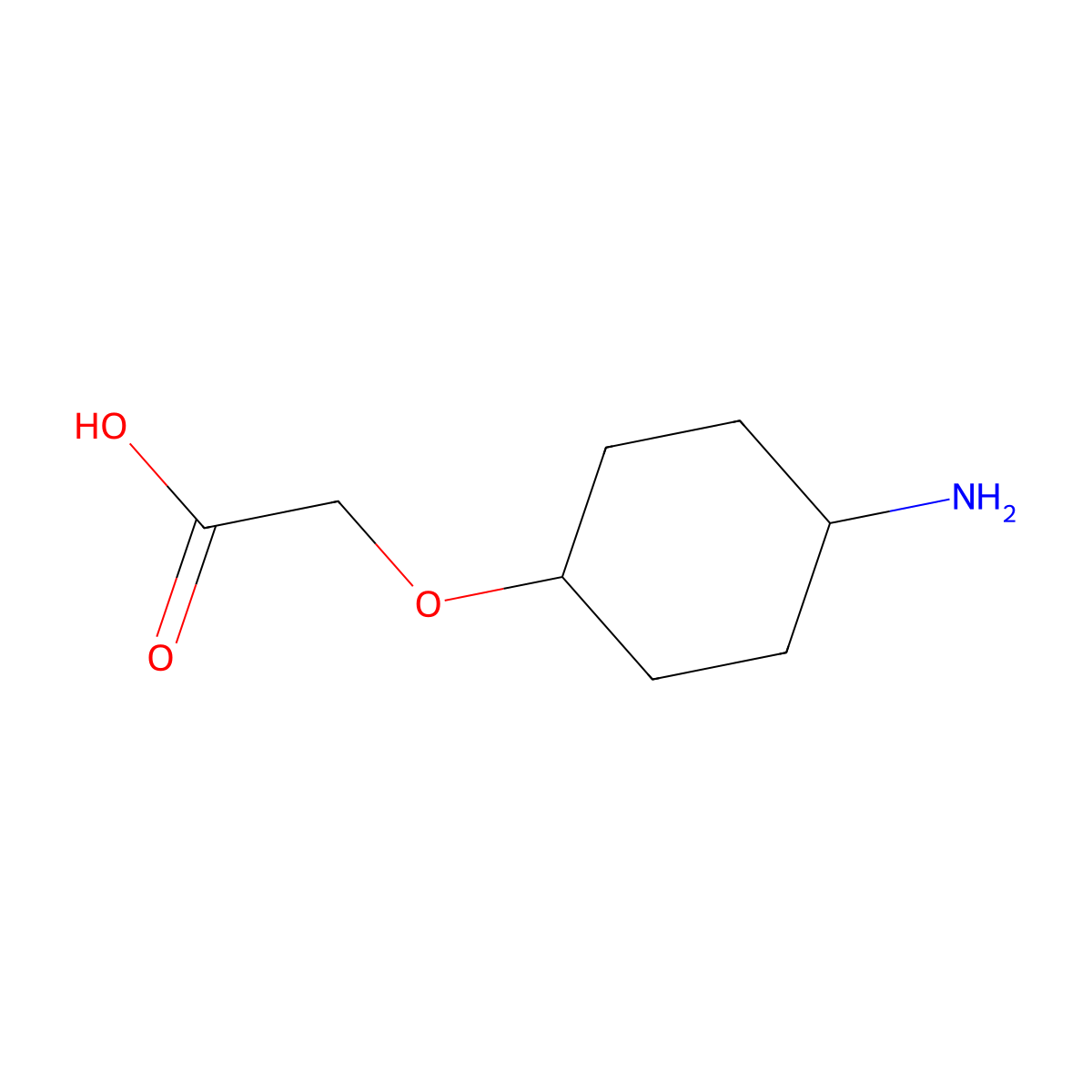 2-[(4-Aminocyclohexyl)oxy]acetic acid molecular structure, CAS 1018238-65-7