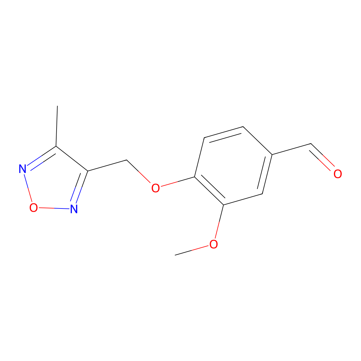3-Methoxy-4-(4-methyl-furazan-3-ylmethoxy)-benzaldehyde molecular structure, CAS 1018238-97-5