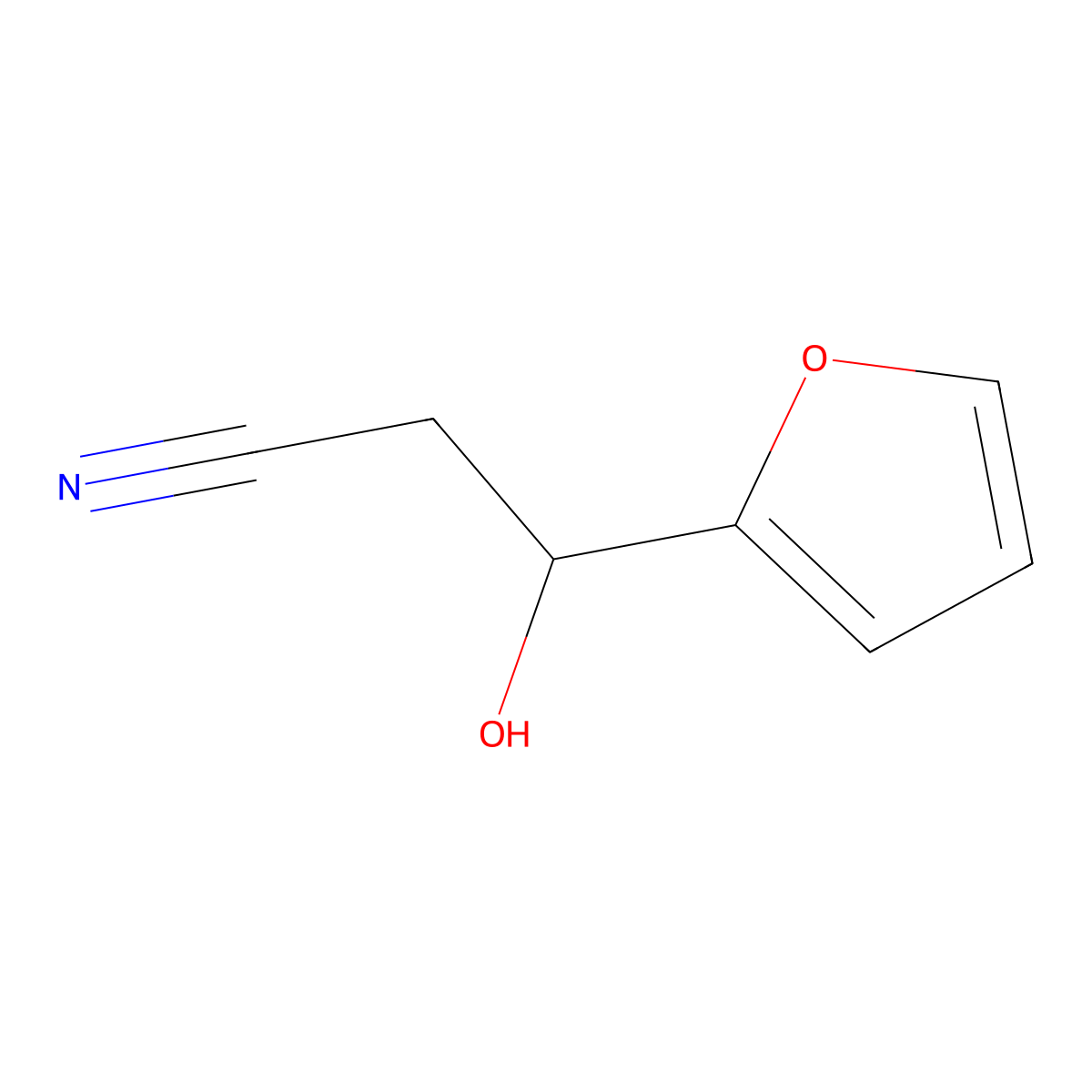 3-(Furan-2-yl)-3-hydroxypropanenitrile molecular structure, CAS 101824-11-7