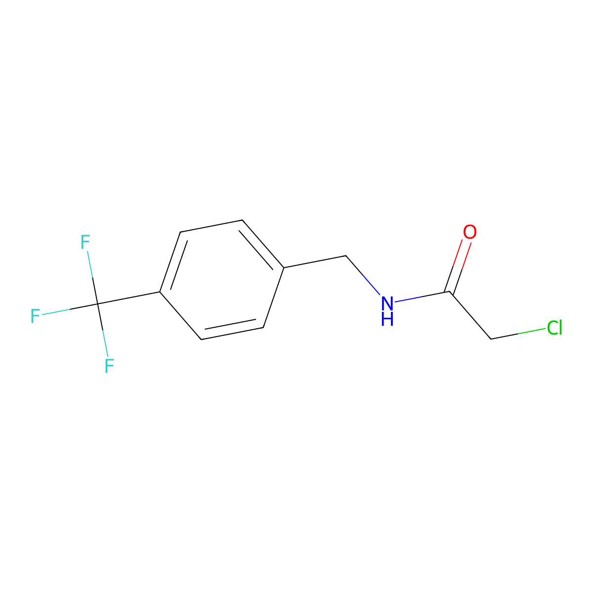 2-Chloro-n-[4-(trifluoromethyl)benzyl]acetamide molecular structure, CAS 101824-33-3