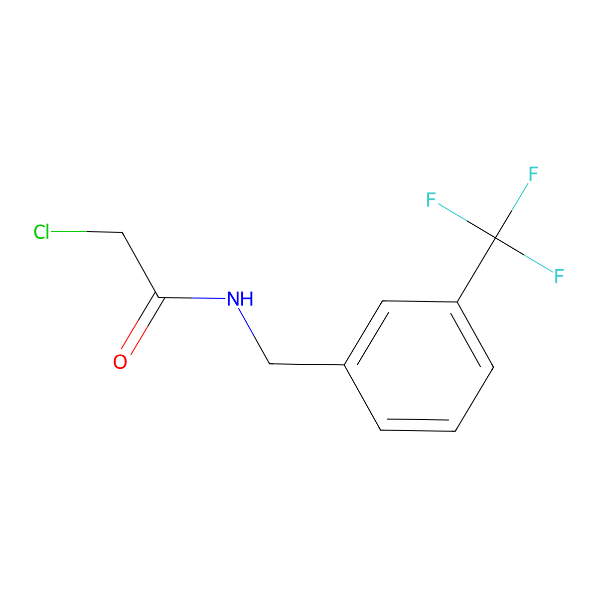 2-Chloro-N-(3-trifluoromethyl-benzyl)-acetamide molecular structure, CAS 101824-35-5