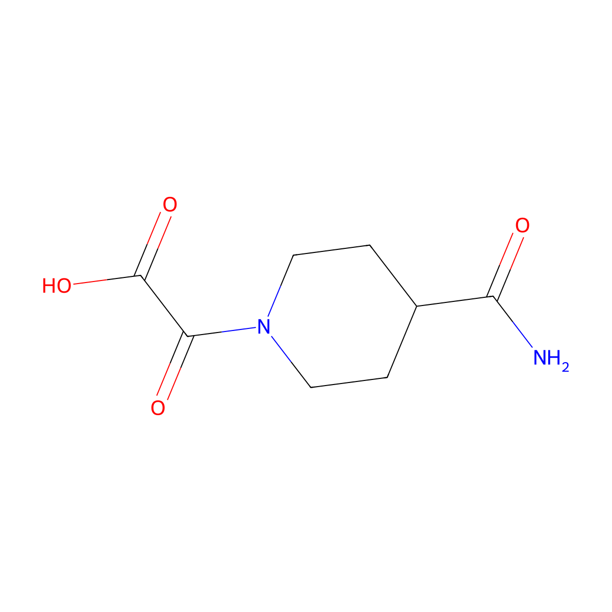 2-(4-Carbamoylpiperidin-1-yl)-2-oxoacetic acid molecular structure, CAS 1018242-94-8