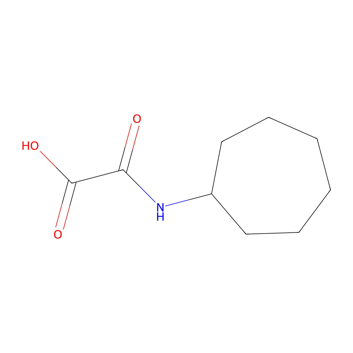 (Cycloheptylamino)(oxo)acetic acid molecular structure, CAS 1018243-04-3