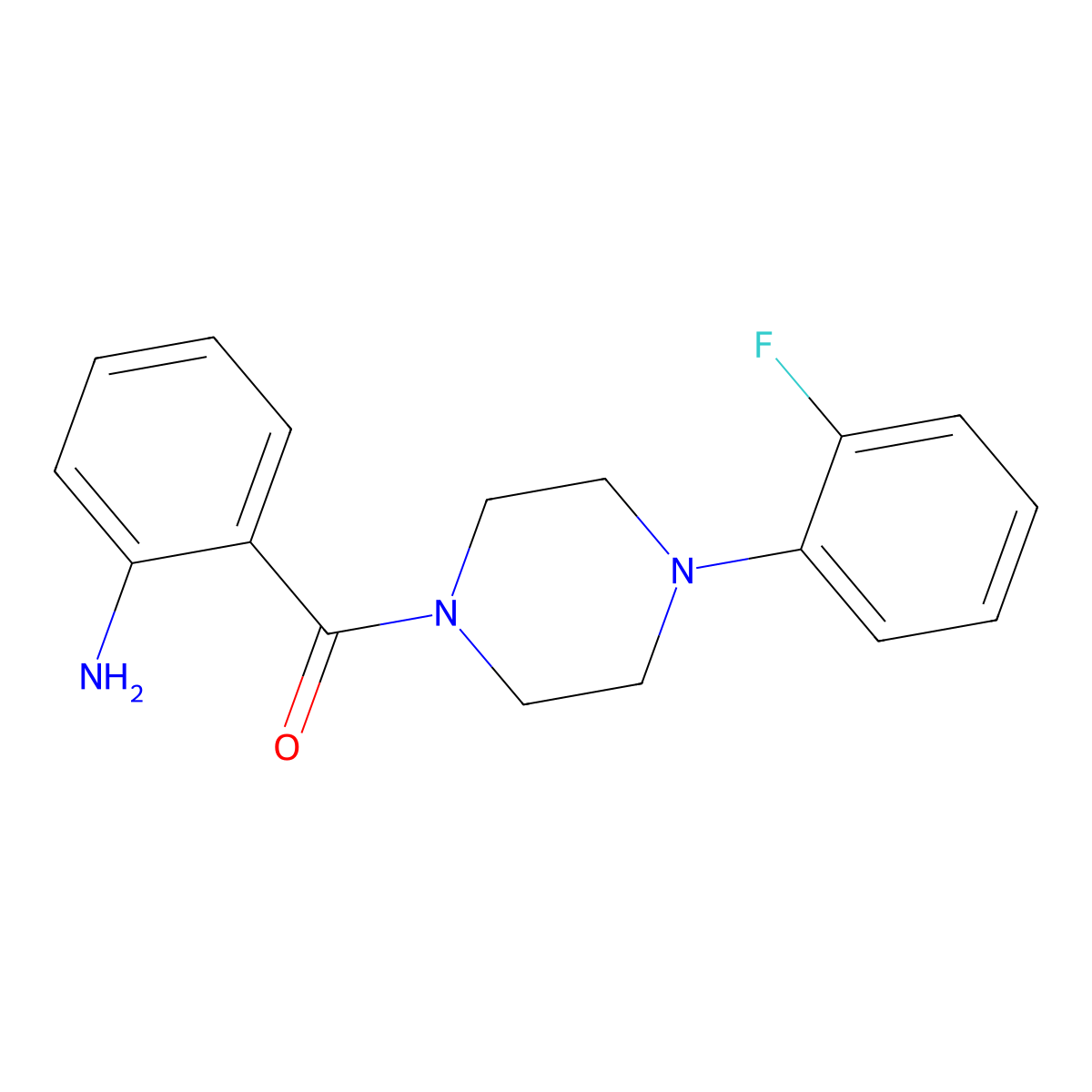 2-Aminophenyl 4-(2-fluorophenyl)piperazinyl ketone molecular structure, CAS 1018243-43-0