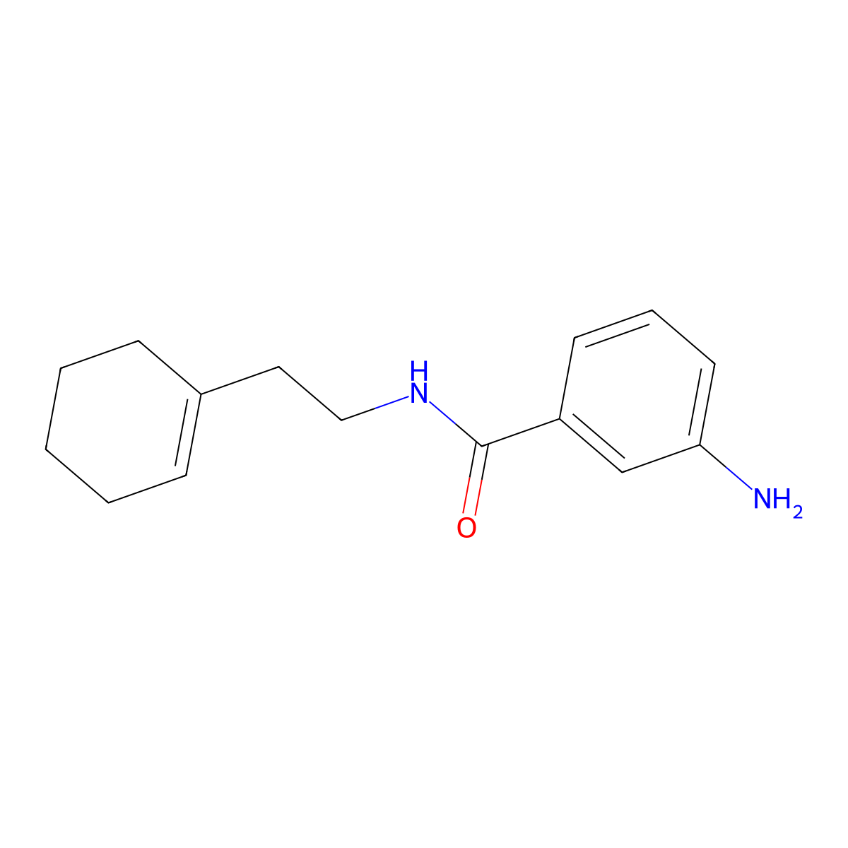 3-Amino-N-[2-(1-cyclohexen-1-YL)ethyl]benzamide molecular structure, CAS 1018243-69-0