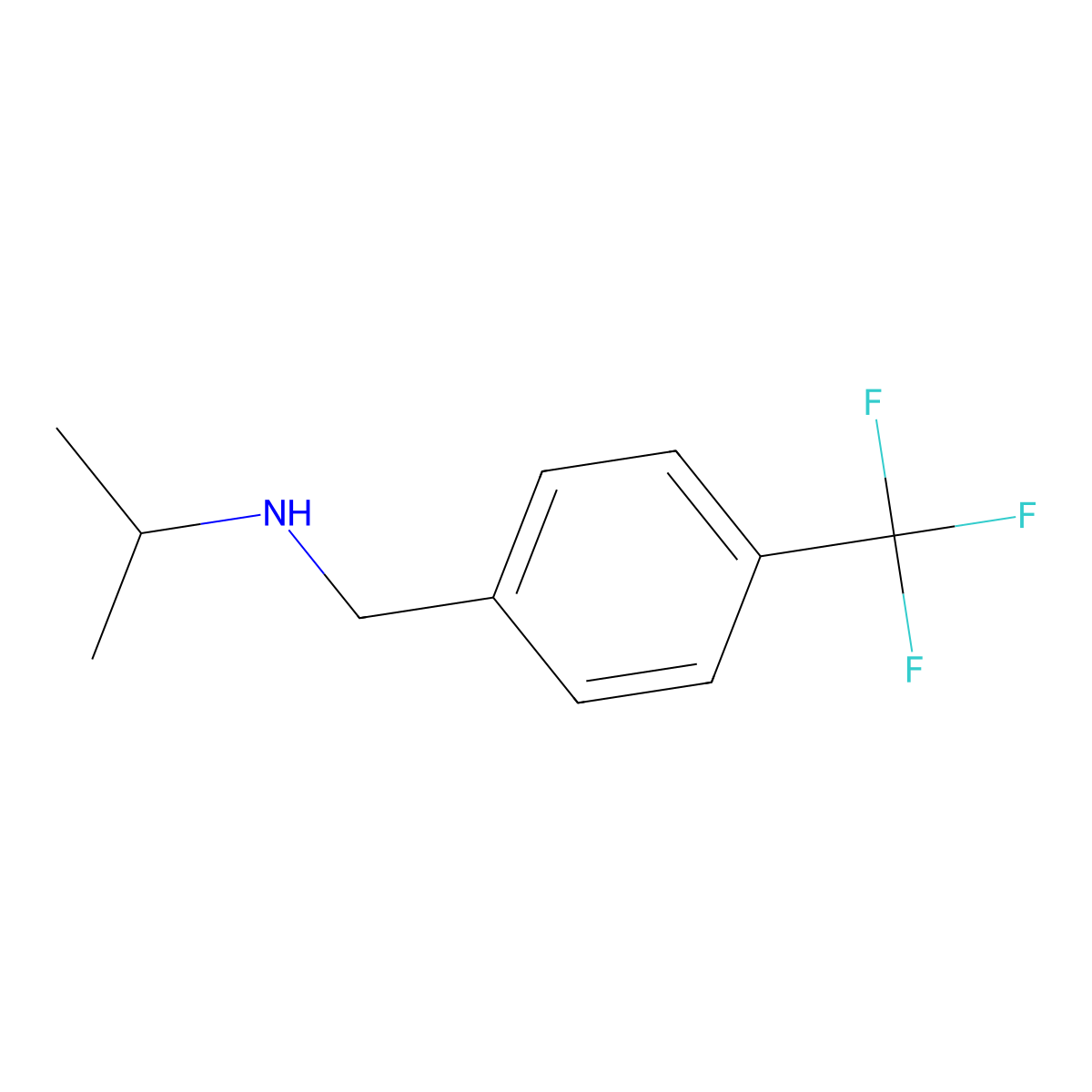 N-(1-Methylethyl)-4-(trifluoromethyl)benzenemethanamine molecular structure, CAS 101825-12-1