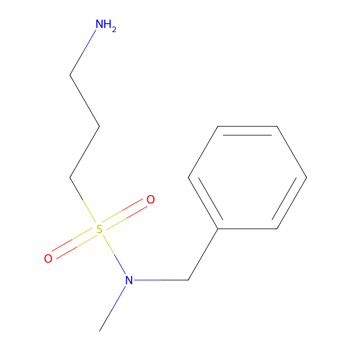 3-amino-N-benzyl-N-methylpropane-1-sulfonamide molecular structure, CAS 1018250-64-0