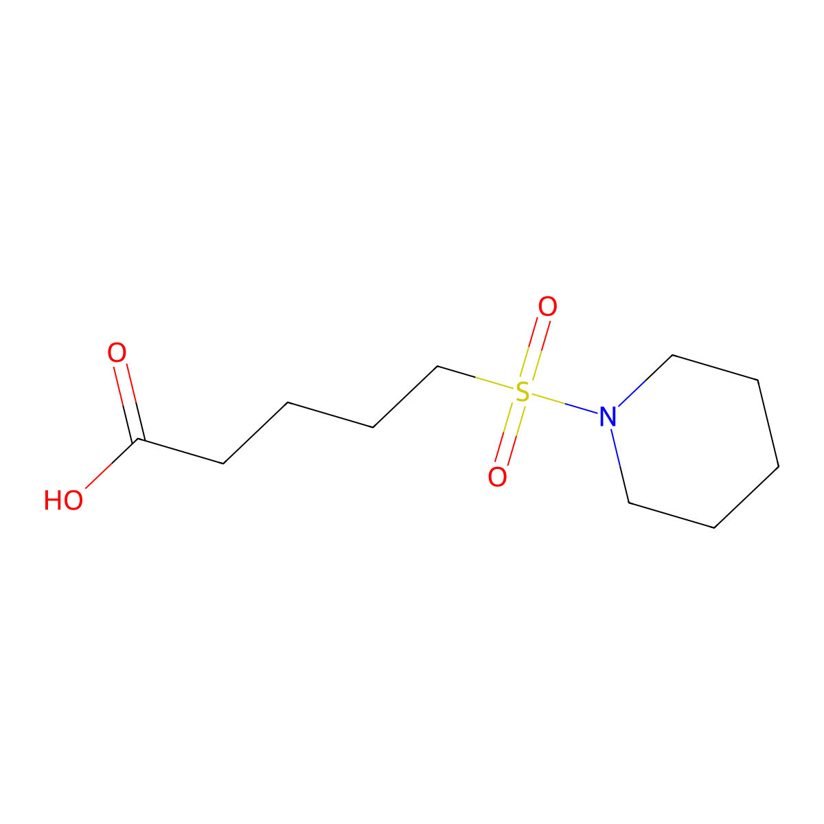 5-(1-Piperidinylsulfonyl)pentanoic acid molecular structure, CAS 1018251-80-3