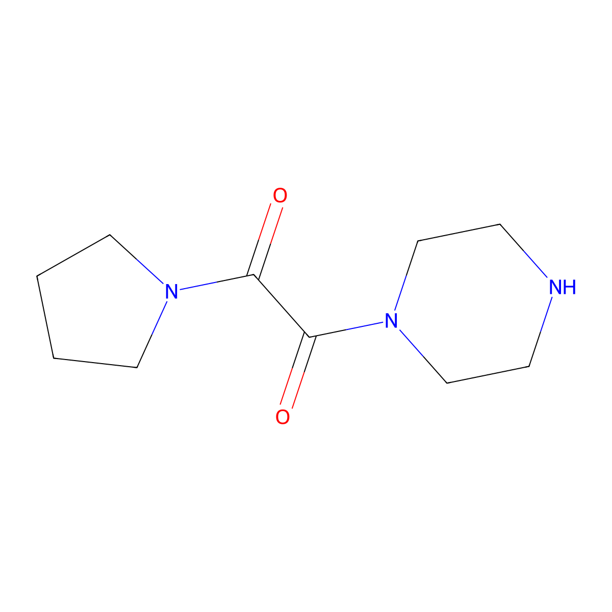 1-(Piperazin-1-yl)-2-(pyrrolidin-1-yl)ethane-1,2-dione molecular structure, CAS 1018253-00-3