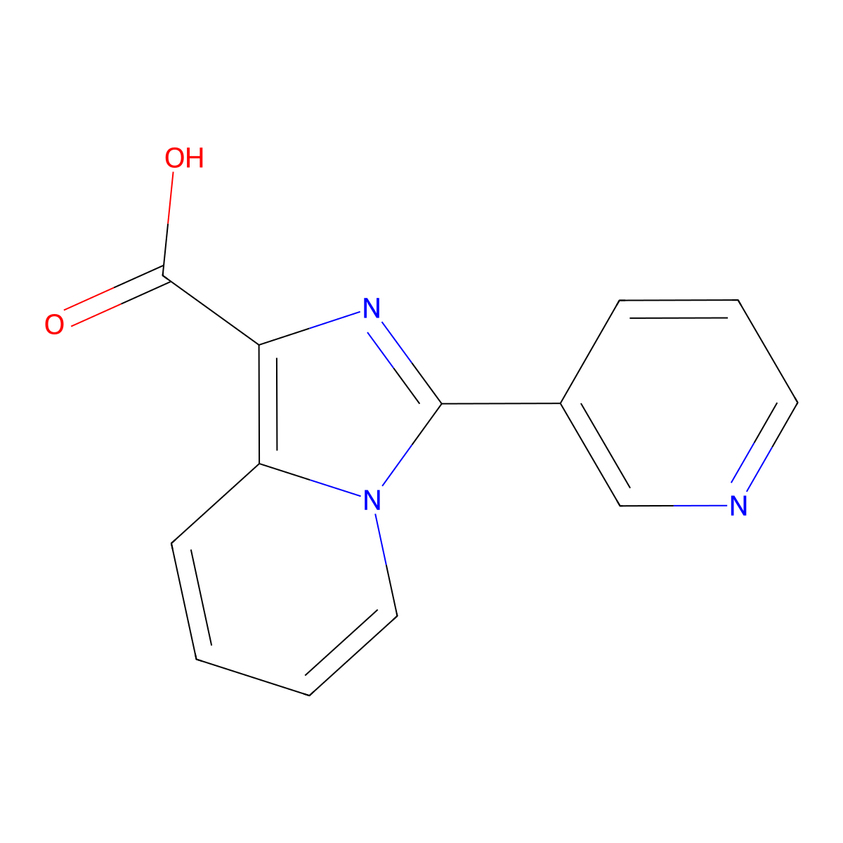 3-(Pyridin-3-yl)imidazo[1,5-a]pyridine-1-carboxylic acid molecular structure, CAS 1018253-71-8