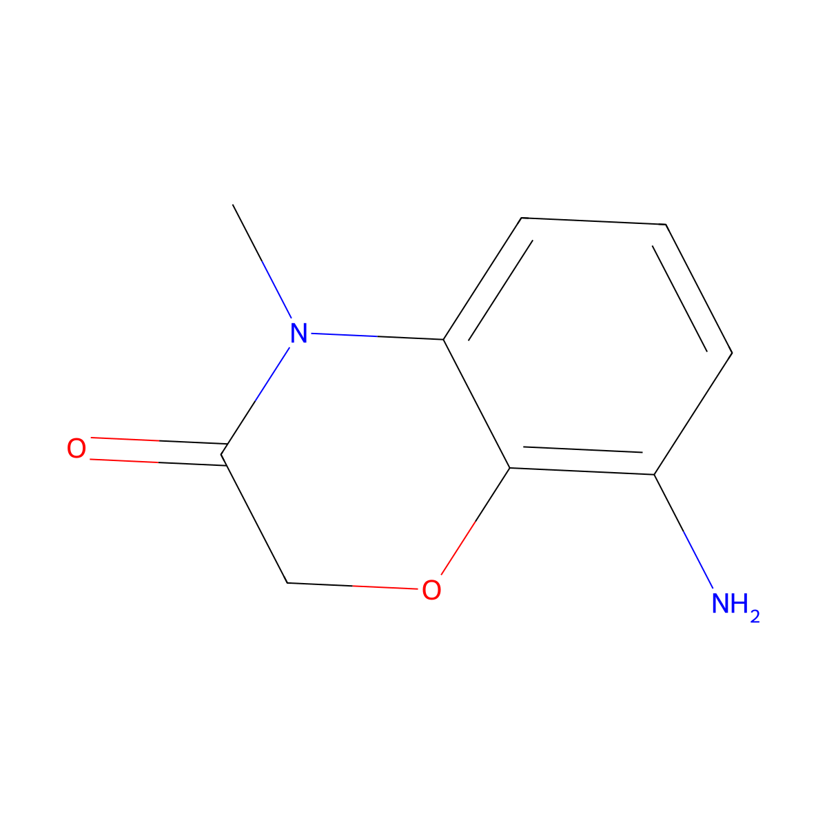 8-Amino-4-methyl-2H-1,4-benzoxazin-3(4H)-one molecular structure, CAS 1018254-91-5