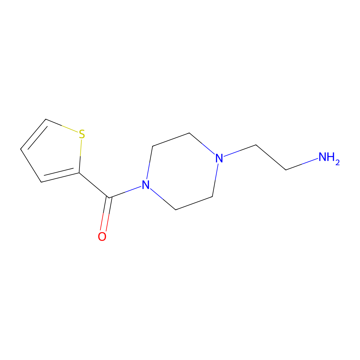 (2-[4-(2-Thienylcarbonyl)piperazin-1-YL]ethyl)amine molecular structure, CAS 1018255-96-3